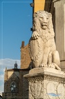 Statue de lion à la place Santa Croce