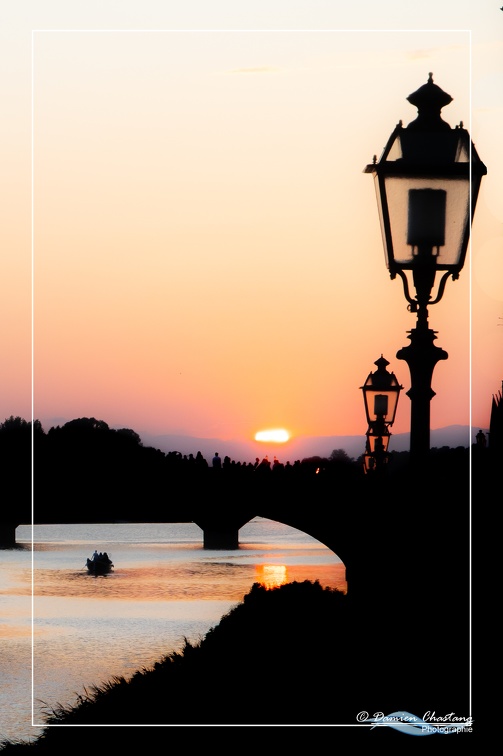 Couché de soleil sur l'Arno